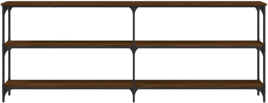 VidaXL -Wandtafel-200x29x75-cm-bewerkt-hout-bruin-eikenkleur - Foto 4