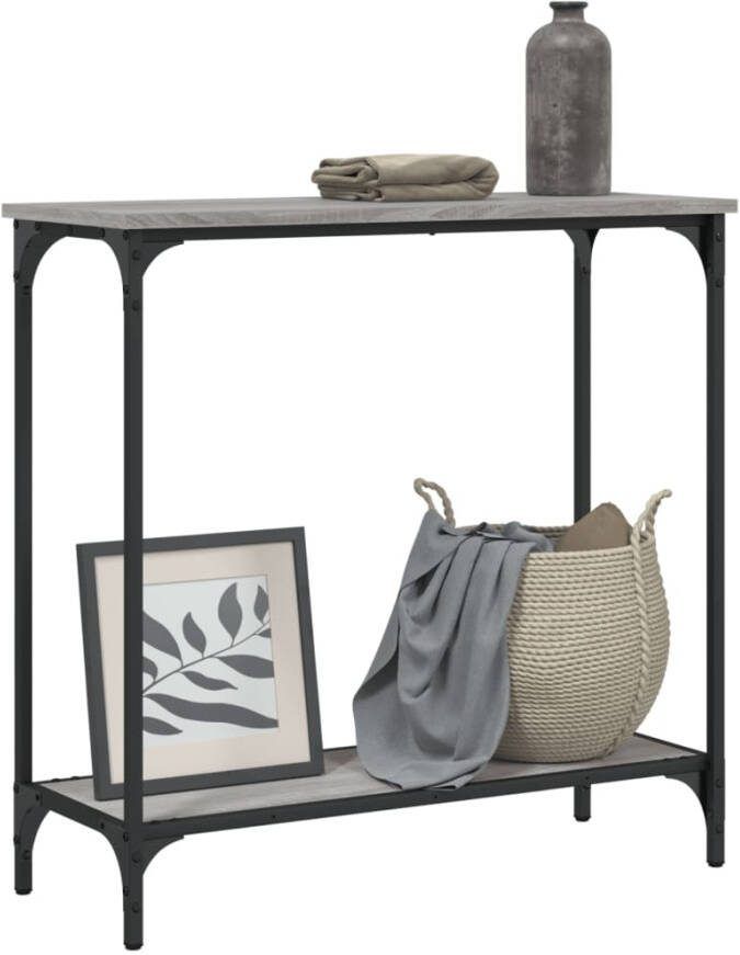 VidaXL -Wandtafel-75x30 5x75-cm-bewerkt-hout-grijs-sonoma - Foto 3
