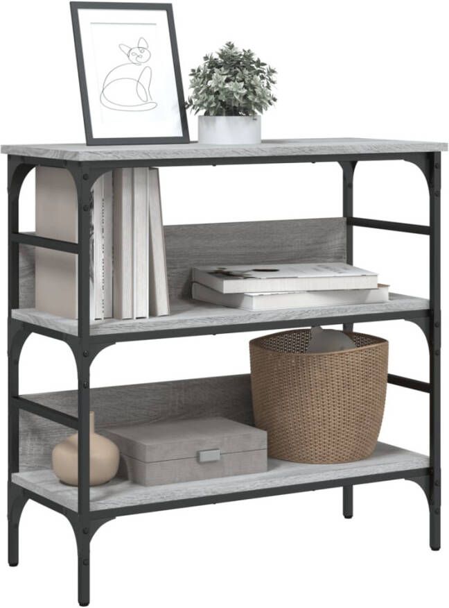 VidaXL -Wandtafel-75x32x75-cm-bewerkt-hout-grijs-sonoma-eikenkleurig - Foto 4