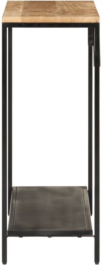 VidaXL -Wandtafel-90x30x75-cm-massief-ruw-mangohout-en-ijzer - Foto 5
