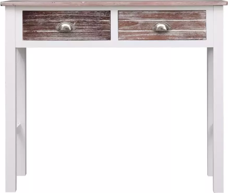 VidaXL -Wandtafel-90x30x77-cm-hout-bruin - Foto 2