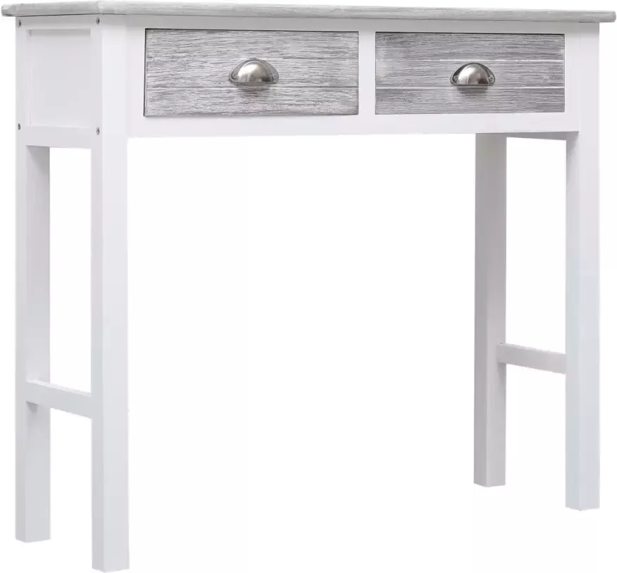 VidaXL -Wandtafel-90x30x77-cm-hout-grijs - Foto 4