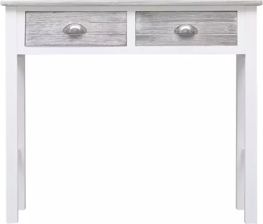 VidaXL -Wandtafel-90x30x77-cm-hout-grijs - Foto 3