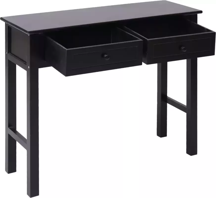 VidaXL -Wandtafel-90x30x77-cm-hout-zwart - Foto 4