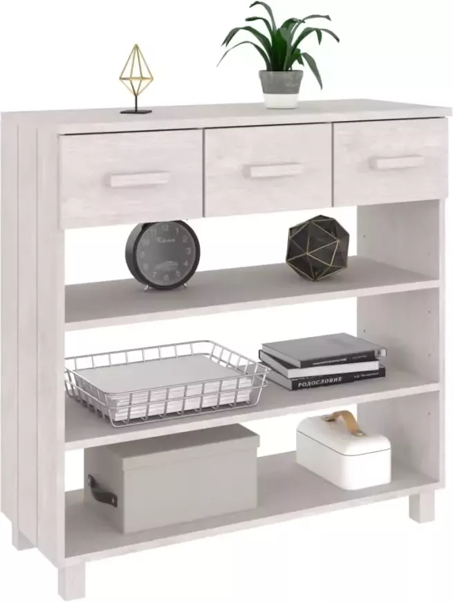 VidaXL -Wandtafel-HAMAR-90x35x90-cm-massief-grenenhout-wit - Foto 5