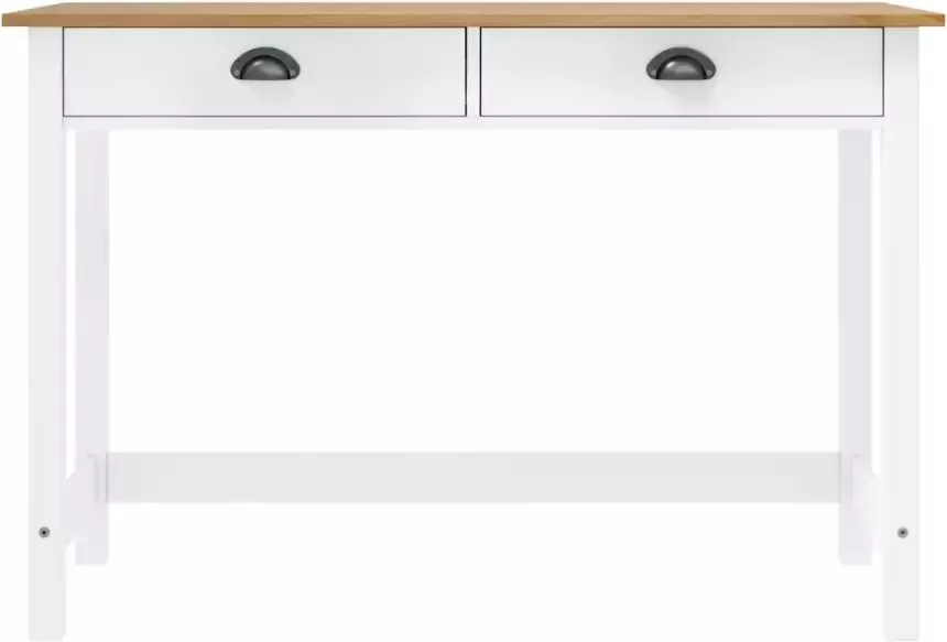 VidaXL Wandtafel Hill Range met 2 lades 110x45x74 cm grenenhout - Foto 5