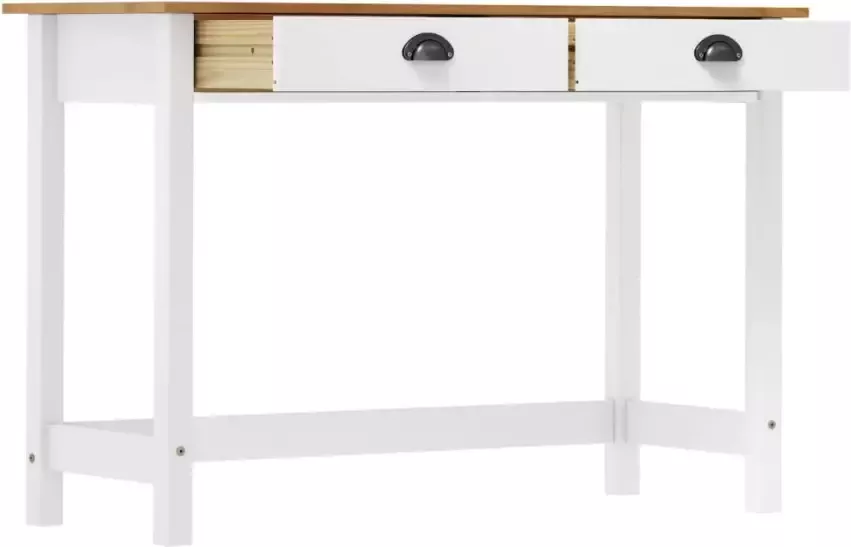 VidaXL Wandtafel Hill Range met 2 lades 110x45x74 cm grenenhout - Foto 3