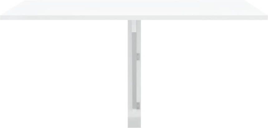 VIDAXL Wandtafel inklapbaar 100x60x56 cm bewerkt hout hoogglans wit - Foto 3