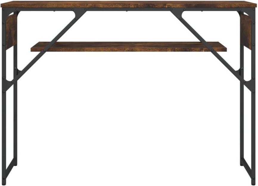 VidaXL -Wandtafel-met-schap-105x30x75-cm-bewerkt-hout-gerookt-eiken - Foto 4