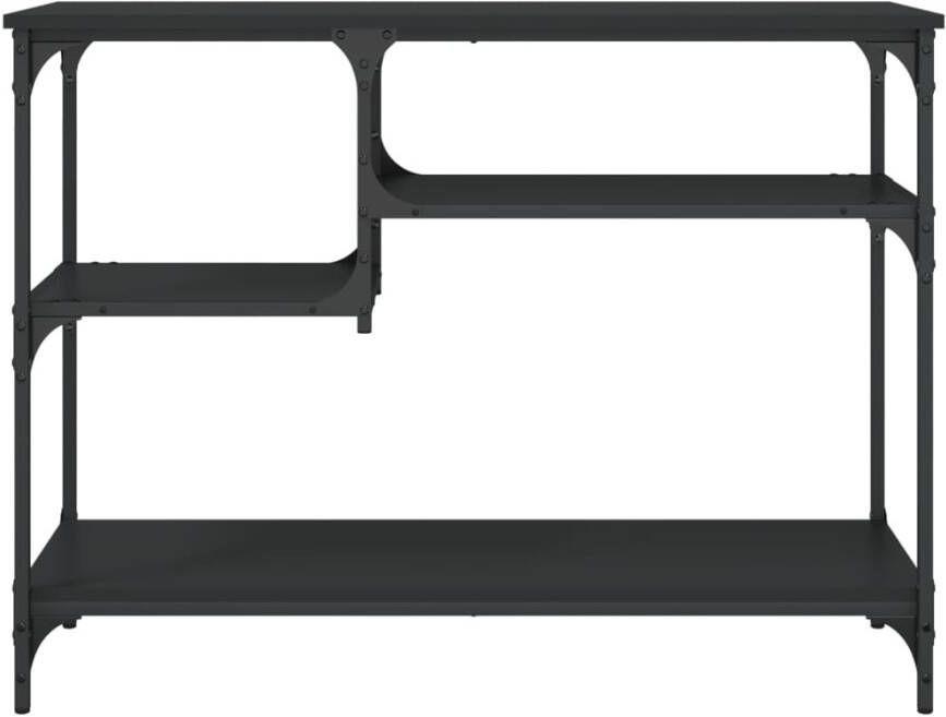 VidaXL -Wandtafel-met-schappen-100x35x75-cm-zwart - Foto 6