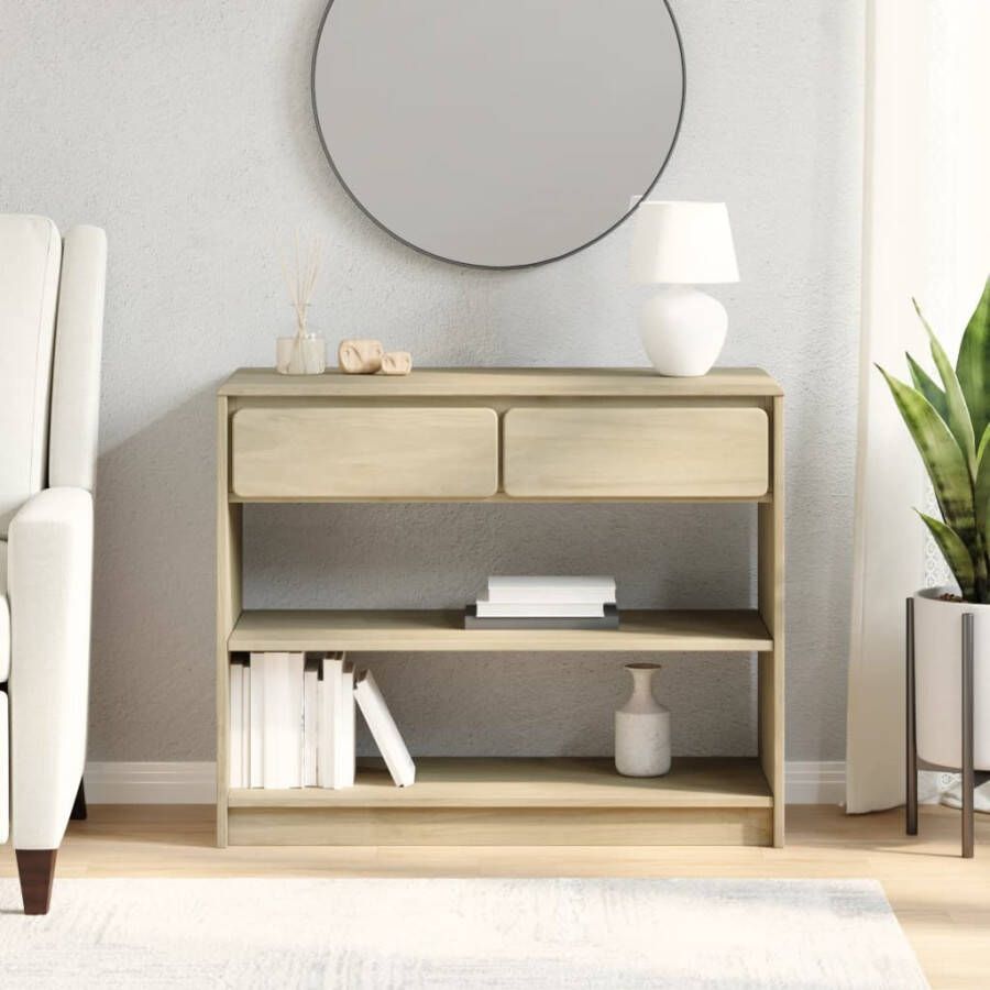 VidaXL Wandtafel SAUDA 89 5x36 5x73 cm massief grenenhout eikenkleurig