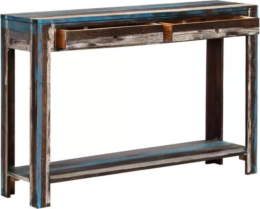 VidaXL -Wandtafel-vintage-stijl-118x30x80-cm-massief-hout - Foto 2