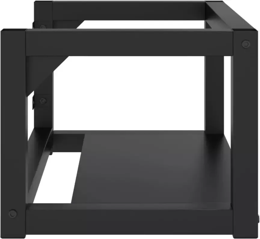 VIDAXL Wastafelframe wandgemonteerd 59x38x31 cm ijzer zwart - Foto 1