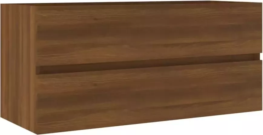 VIDAXL Wastafelkast 100x38 5x45 cm bewerkt hout bruin eikenkleur