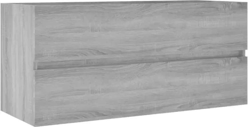 VIDAXL Wastafelkast 100x38 5x45 cm bewerkt hout grijs sonoma eiken