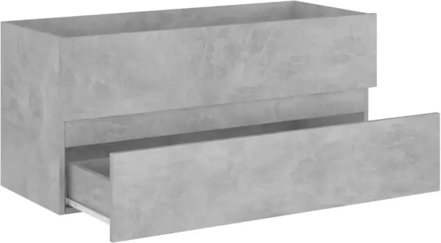 VIDAXL Wastafelkast 100x38 5x45 cm bewerkt hout betongrijs - Foto 2