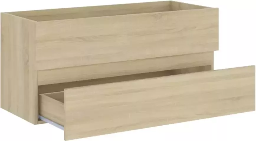 VIDAXL Wastafelkast 100x38 5x45 cm bewerkt hout sonoma eikenkleurig - Foto 2