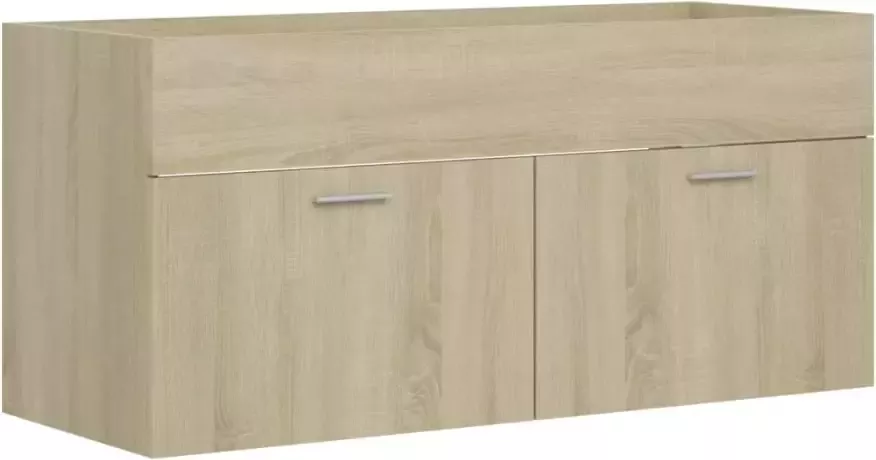 VIDAXL Wastafelkast 100x38 5x46 cm bewerkt hout sonoma eikenkleurig - Foto 2