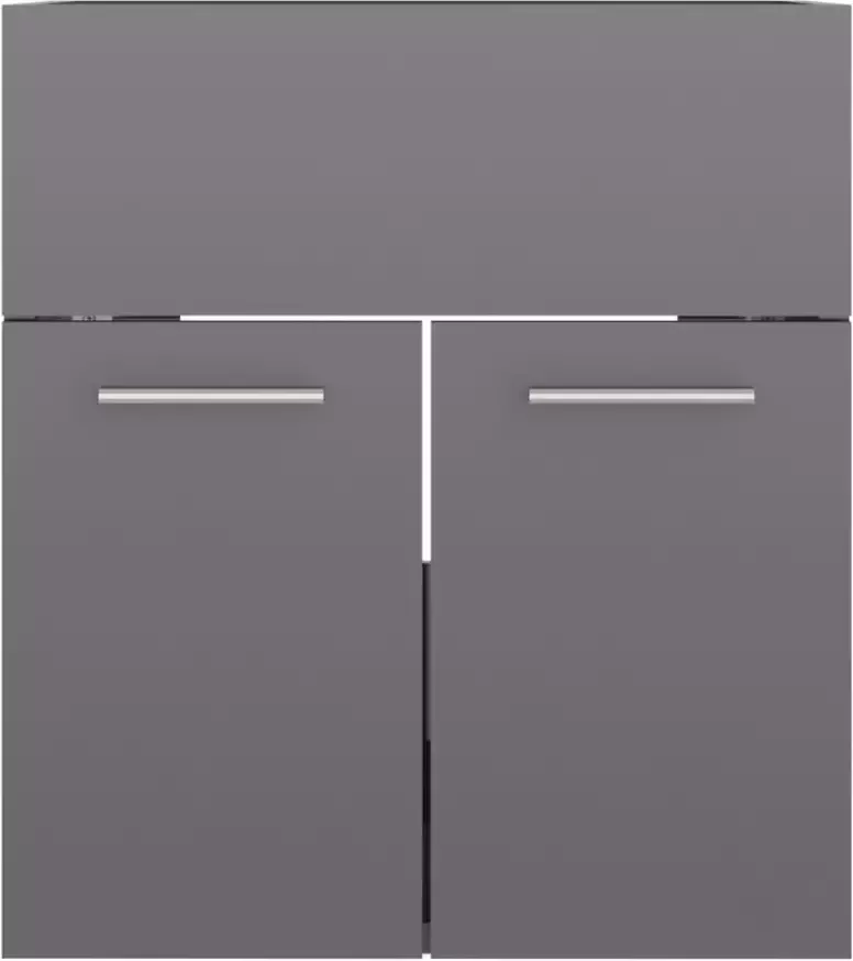 VIDAXL Wastafelkast 41x38 5x46 cm spaanplaat hoogglans grijs - Foto 2
