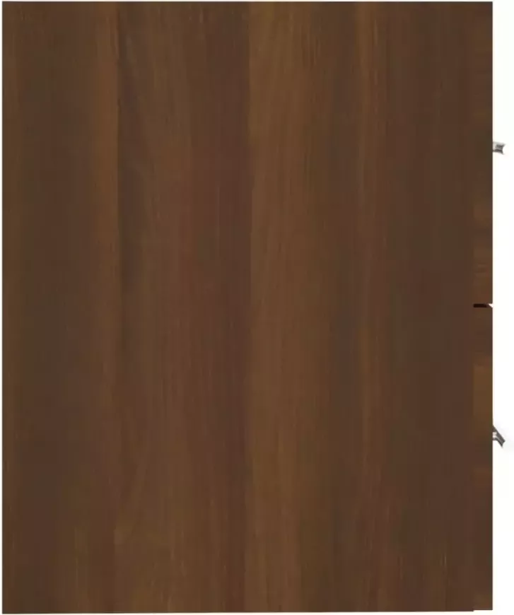 VIDAXL Wastafelkast 60x38 5x48 cm bewerkt hout bruin eikenkleur - Foto 2