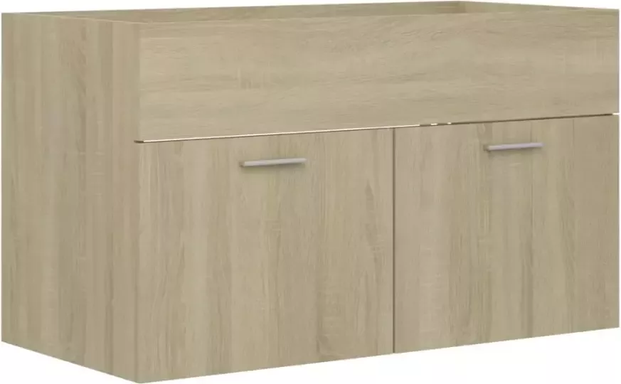 VIDAXL Wastafelkast 80x38 5x46 cm bewerkt hout sonoma eikenkleurig - Foto 2