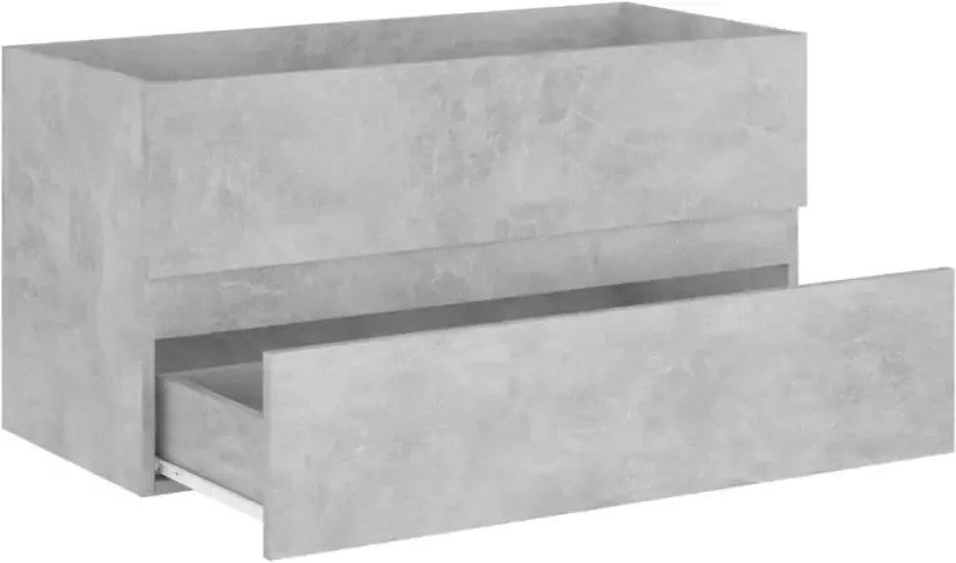 VidaXL Wastafelkast 90x38 5x45 cm spaanplaat betongrijs - Foto 2