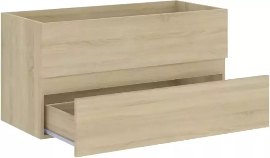 VIDAXL Wastafelkast 90x38 5x45 cm bewerkt hout sonoma eikenkleurig - Foto 2