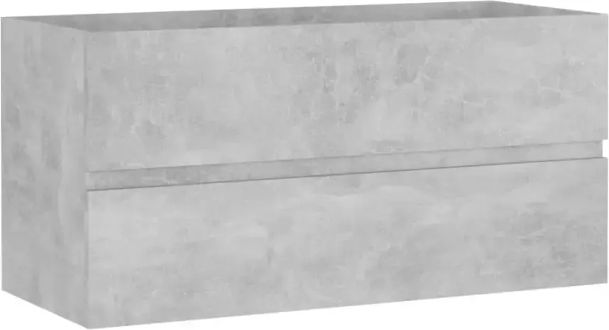 VIDAXL Wastafelkast met ingebouwde wastafel spaanplaat betongrijs - Foto 3