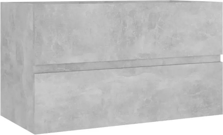 VIDAXL Wastafelkast met ingebouwde wastafel spaanplaat betongrijs - Foto 3