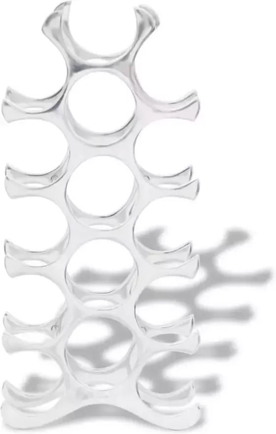 VIDAXL Wijnrek voor 15 flessen aluminium zilverkleurig - Foto 1