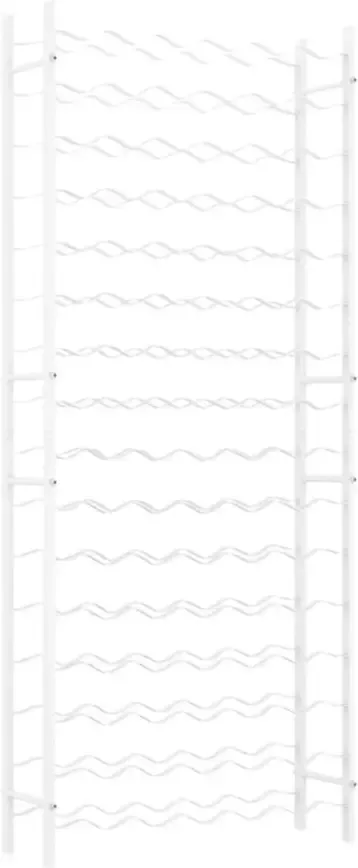 VIDAXL Wijnrek voor 96 flessen metaal wit - Foto 3