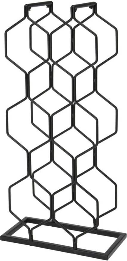 Home&Styling Wijnrek voor 8 flessen metaal zwart - Foto 2