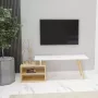 Homemaniac Homemania Tv-meubel Gold 125 2x29 5x42 8 cm wit en eikenkleurig - Thumbnail 2