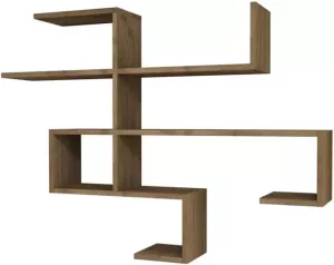 Homemania Wandschap Mild 121 5x22x88 6 cm walnootkleurig