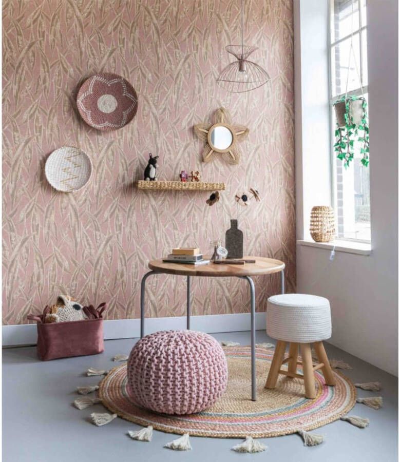 KidsDepot Speeltafel Circle 72 cm mangohout grijs - Foto 2