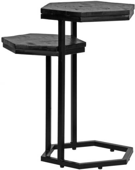 LABEL51 Laptoptafel Multi Zwart Mangohout Zwart Metaal