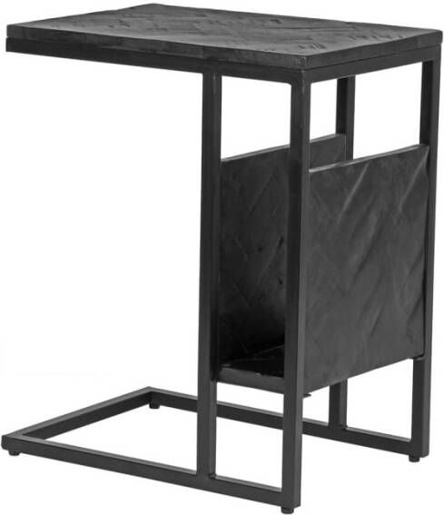 LABEL51 Laptoptafel Shift Zwart Mangohout Zwart Metaal