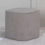 Hioshop Piff Poef Hocker Ø44cm Teddystof Grijs. - Thumbnail 3