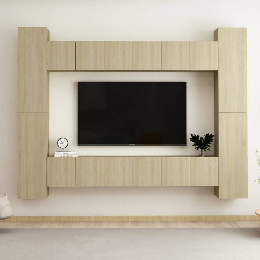 VIDAXL 10-delige Tv-meubelset bewerkt hout sonoma eikenkleurig - Foto 3