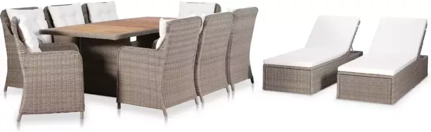 VIDAXL 11-delige Tuinset poly rattan - Foto 4