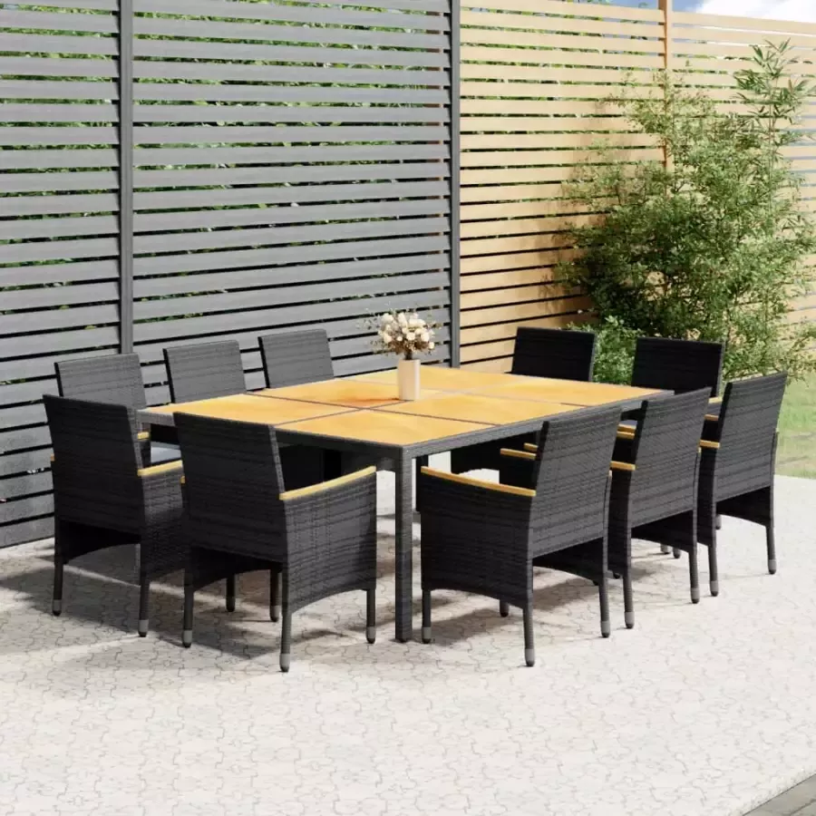 VIDAXL 11-delige Tuinset poly rattan grijs - Foto 4