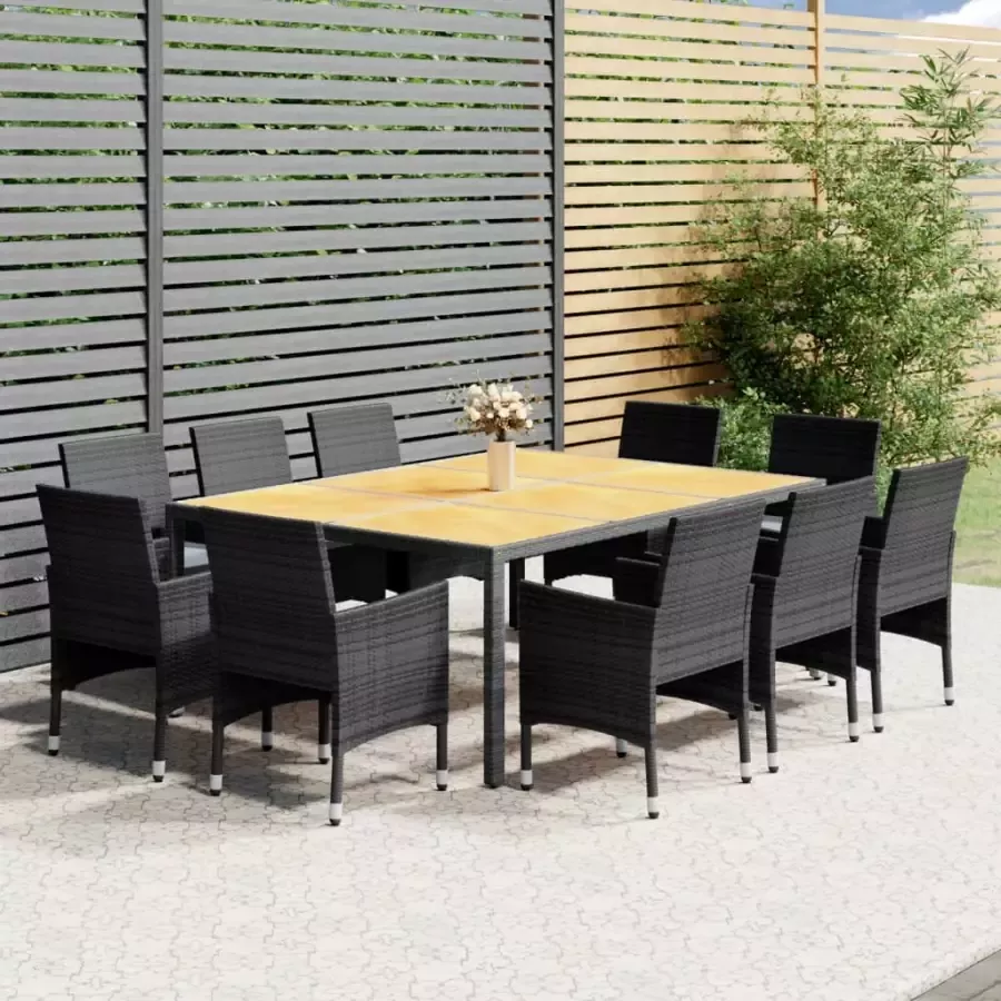 VIDAXL 11-delige Tuinset poly rattan grijs - Foto 4