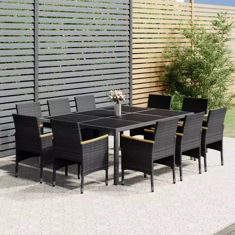 VIDAXL 11-delige Tuinset poly rattan grijs - Foto 4