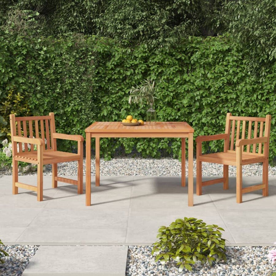 VIDAXL 3-delige Tuinset massief teakhout - Foto 3