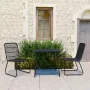 VIDAXL 3-delige Tuinset poly rattan en glas - Thumbnail 1