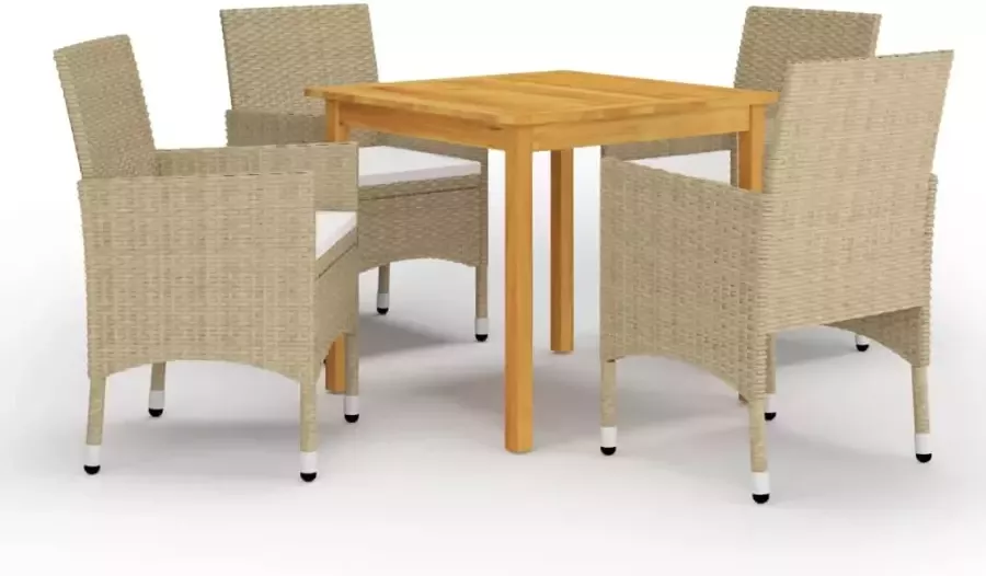 VIDAXL 5-delige Tuinset beige