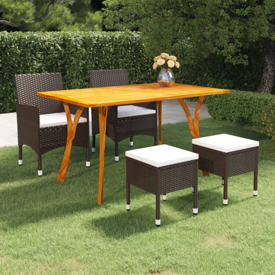 VIDAXL 5-delige Tuinset bruin