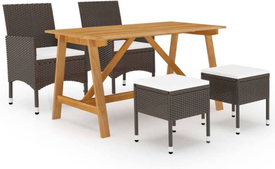 VIDAXL 5-delige Tuinset bruin - Foto 4
