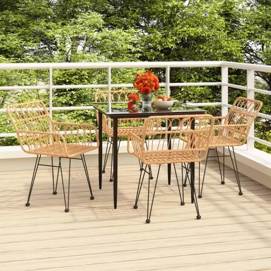 VIDAXL 5-delige Tuinset poly rattan - Foto 3