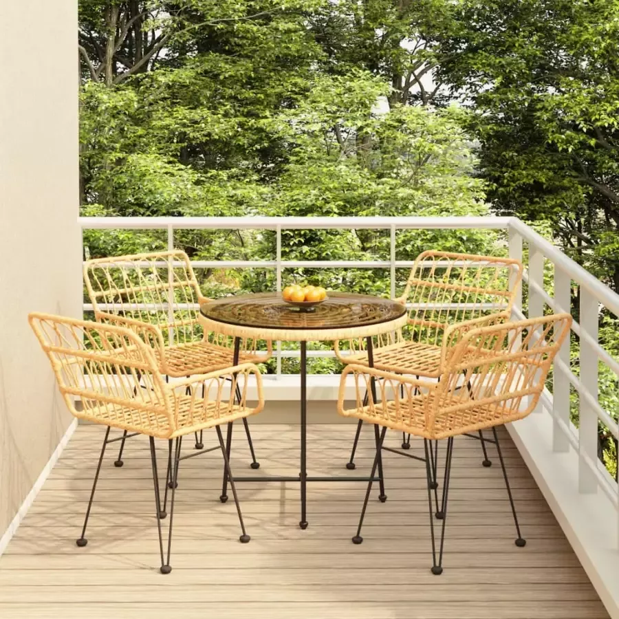 VIDAXL 5-delige Tuinset poly rattan - Foto 3